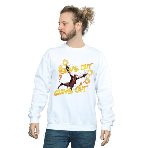 Marvel Mens Deadpool Sun´s Out Guns Out Sweatshirt