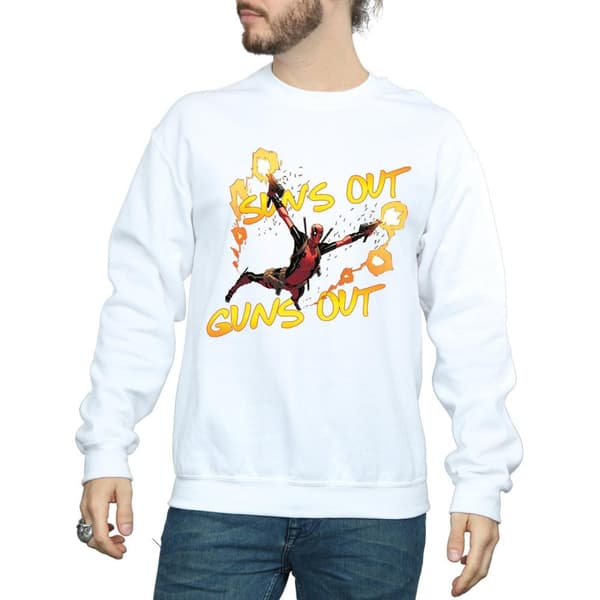 Marvel Mens Deadpool Sun´s Out Guns Out Sweatshirt