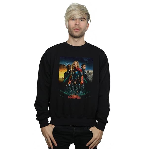 Marvel Mens Captain Marvel Movie Starforce Poster Sweatshirt