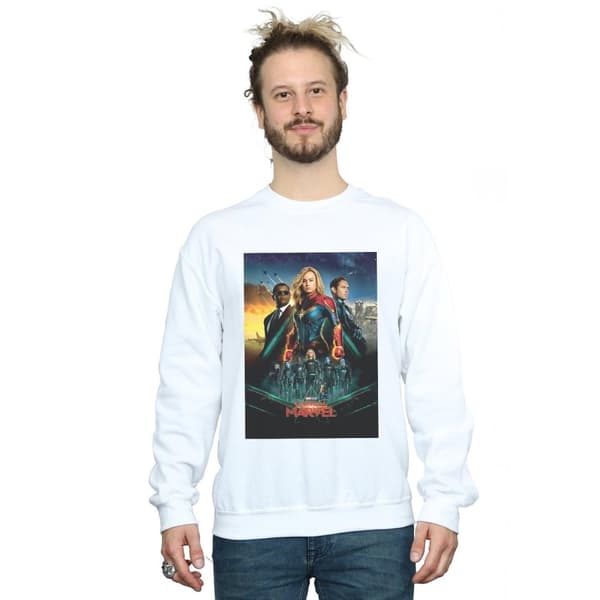 Marvel Mens Captain Marvel Movie Starforce Poster Sweatshirt