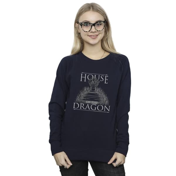 Game Of Thrones: House Of The Dragon Dam/Tjej Throne Text Sweatshirt