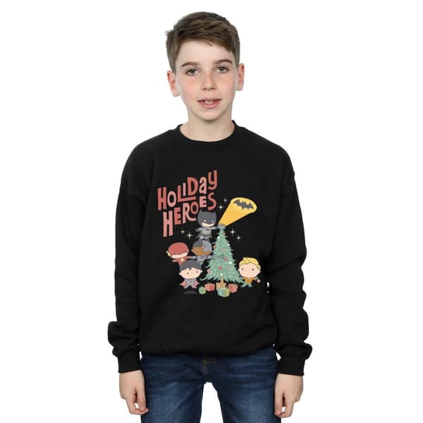 DC Comics Boys Justice League Holiday Heroes Sweatshirt