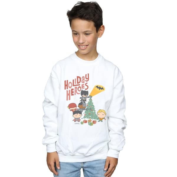 DC Comics Boys Justice League Holiday Heroes Sweatshirt