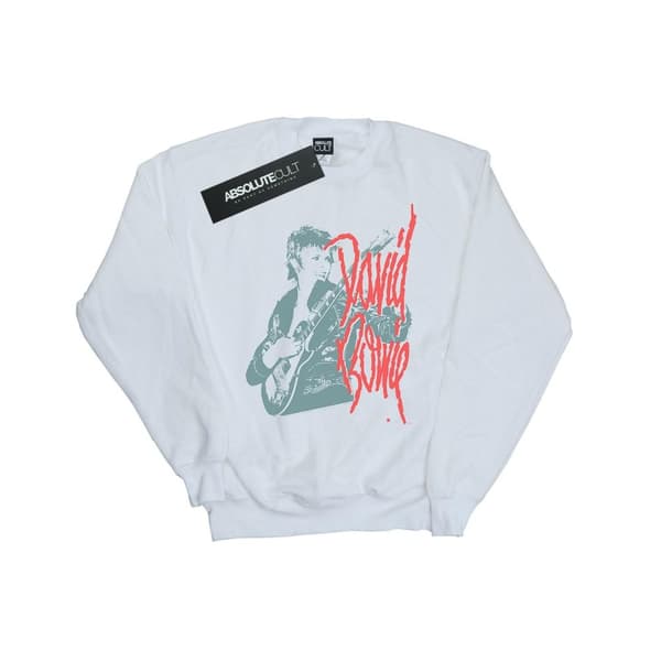 David Bowie Mens Mono Guitar Sweatshirt White 3XL