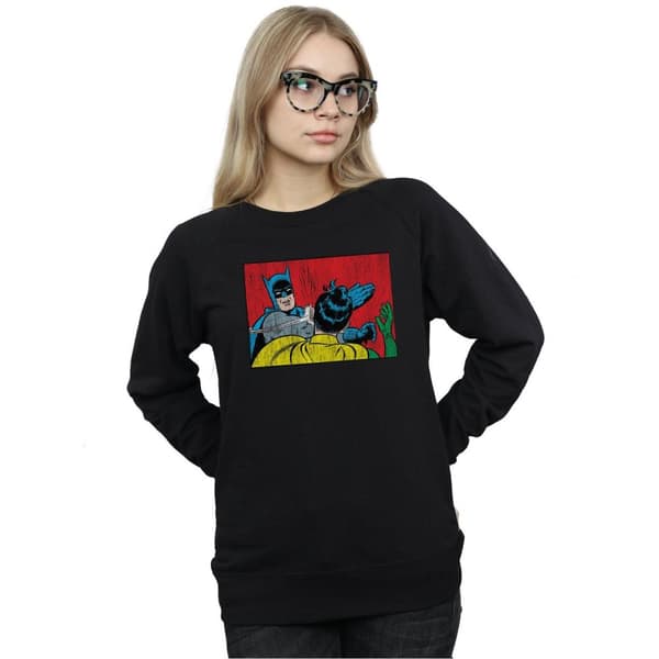 DC Comics Womens/Ladies Batman Robin Slap Sweatshirt