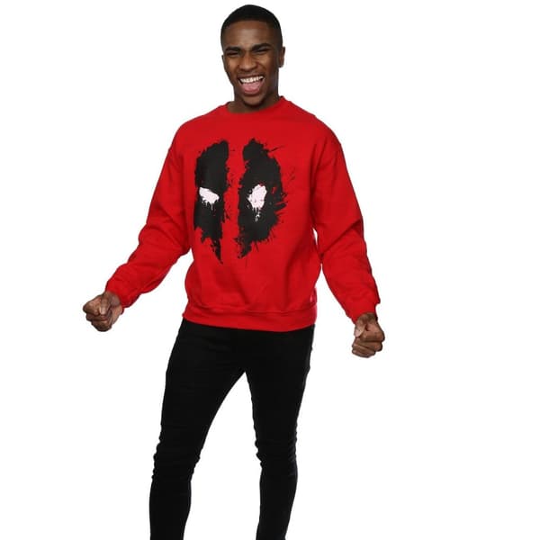 Marvel Mens Deadpool Splat Face Sweatshirt