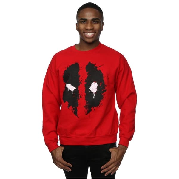 Marvel Mens Deadpool Splat Face Sweatshirt