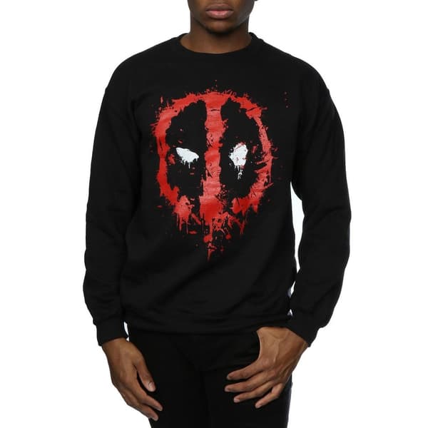 Marvel Mens Deadpool Splat Face Sweatshirt