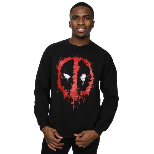 Marvel Mens Deadpool Splat Face Sweatshirt
