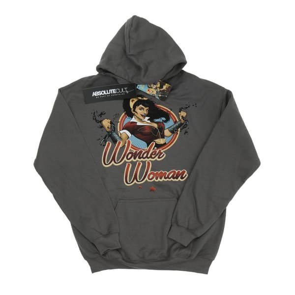 DC Comics Mens DC Bombshells Wonder Woman Badge Hoodie