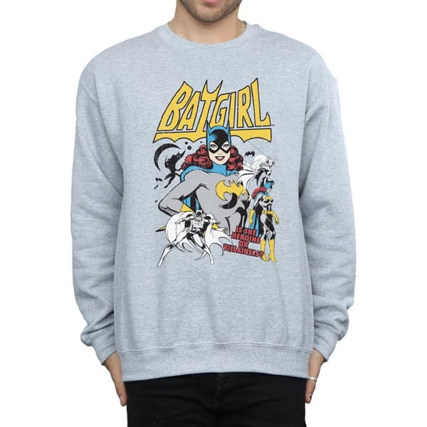 DC Comics Mens Batgirl Heroine or Villainess Sweatshirt