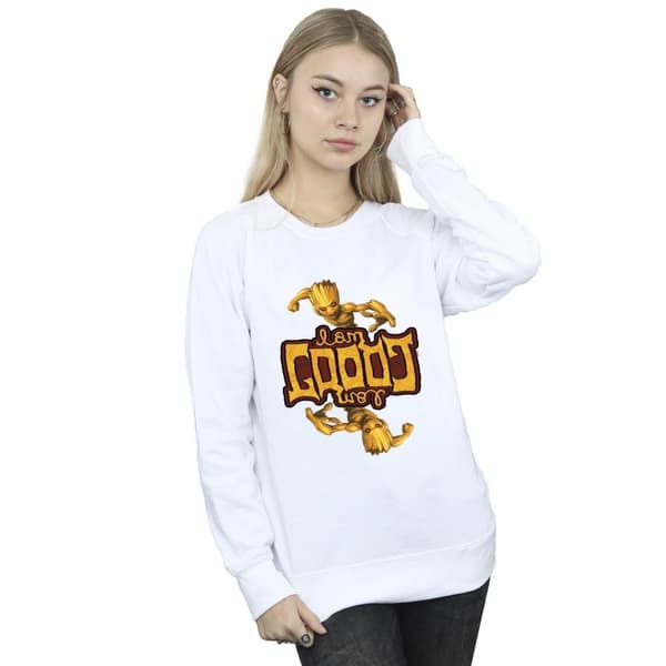 Marvel Dam/kvinnor - Guardians Of The Galaxy Groot - Sweatshirt med omvänt korn