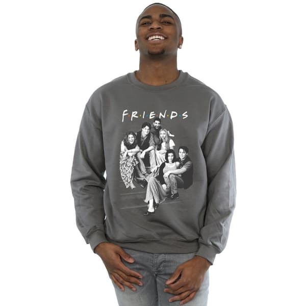 Friends Mens Group Stairs Sweatshirt