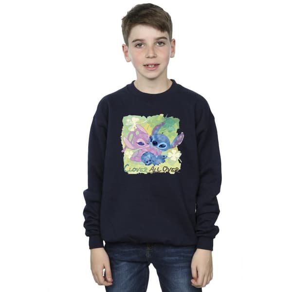 Disney Boys Lilo And Stitch St Patrick´s Day Clover Sweatshirt