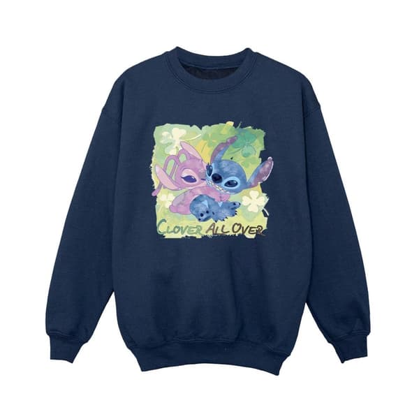 Disney Boys Lilo And Stitch St Patrick´s Day Clover Sweatshirt