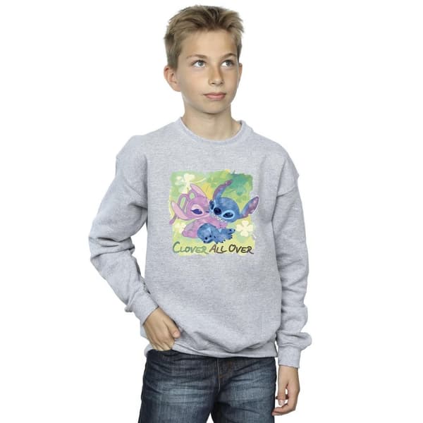 Disney Boys Lilo And Stitch St Patrick´s Day Clover Sweatshirt