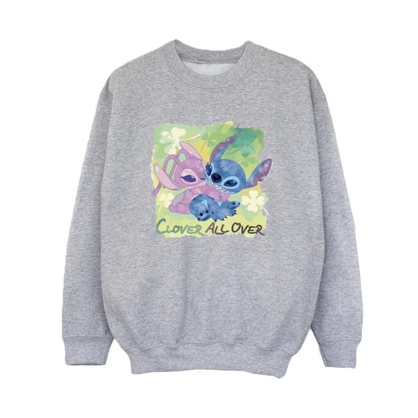 Disney Boys Lilo And Stitch St Patrick´s Day Clover Sweatshirt