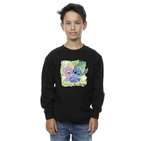 Disney Boys Lilo And Stitch St Patrick´s Day Clover Sweatshirt