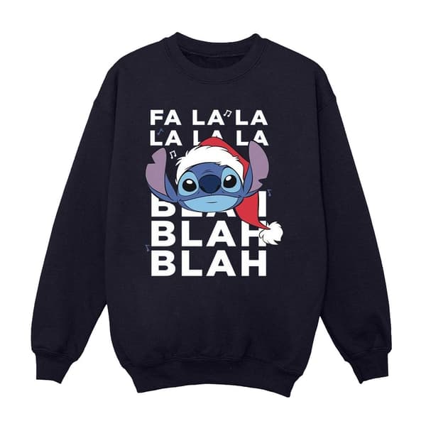 Disney Womens/Ladies Lilo And Stitch Christmas Blah Blah Blah Sweatshirt