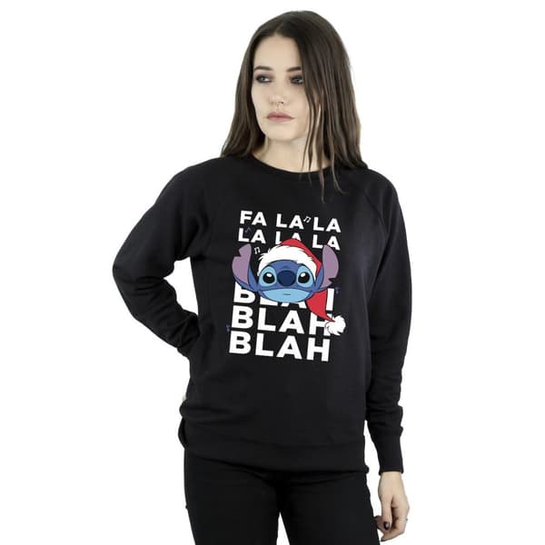 Disney Dam/Tjej Lilo And Stitch Christmas Blah Blah Blah Sweatshirt