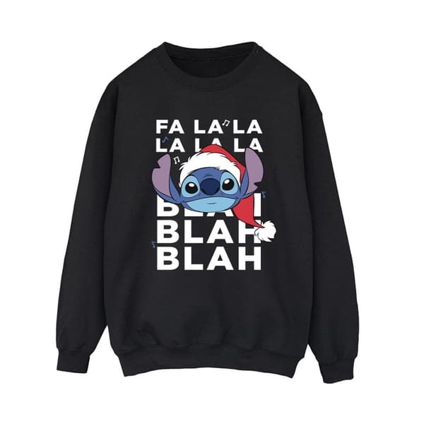 Disney Dam/Tjej Lilo And Stitch Christmas Blah Blah Blah Sweatshirt