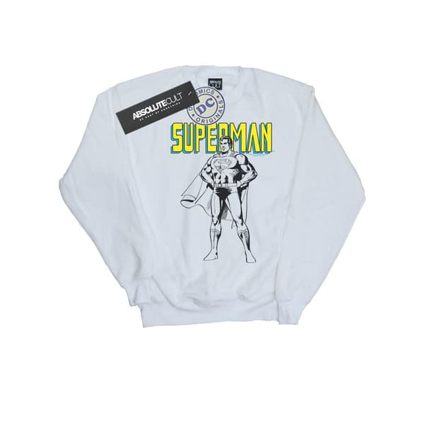 DC Comics Mens Superman Mono Action Pose Sweatshirt