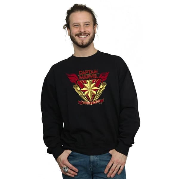 Marvel Mens Captain Marvel Protector Of The Skies Sweatshirt