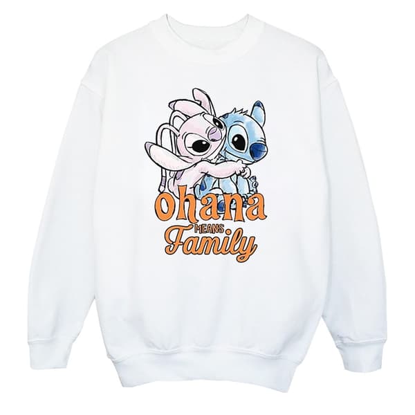 Disney Dam/Tjej Lilo And Stitch Ohana Angel Hug Sweatshirt