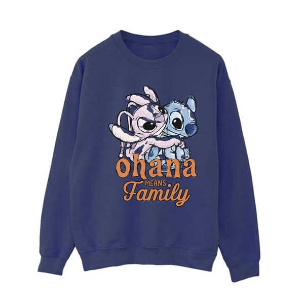 Disney Dam/Tjej Lilo And Stitch Ohana Angel Hug Sweatshirt