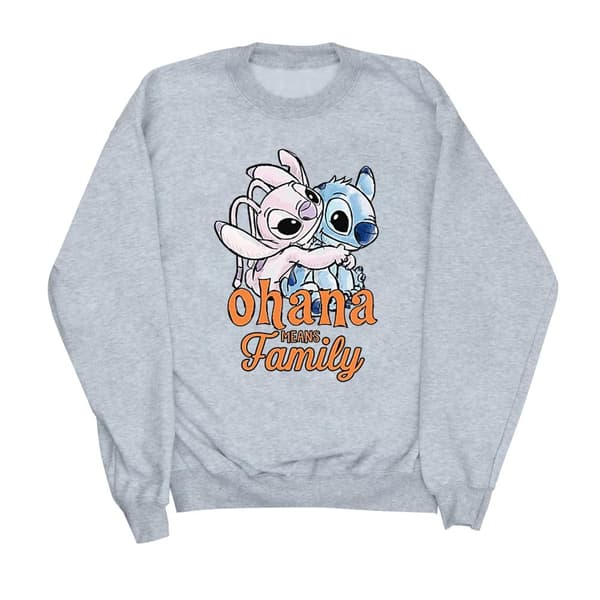 Disney Dam/Tjej Lilo And Stitch Ohana Angel Hug Sweatshirt