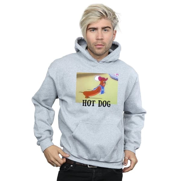 Tom And Jerry Mens Hot Dog Hoodie
