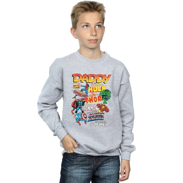 Marvel Boys Our Dad Superhero Sweatshirt