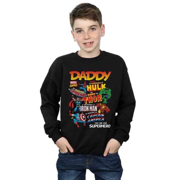 Marvel Boys Our Dad Superhero Sweatshirt