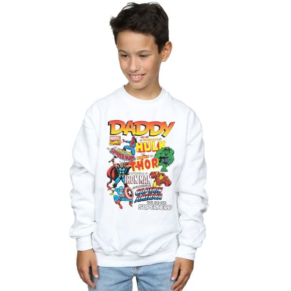 Marvel Boys Our Dad Superhero Sweatshirt