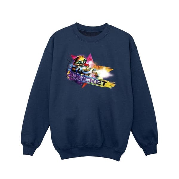 Marvel Girls Guardians Of The Galaxy Abstract Rocket Raccoon Sweatshirt