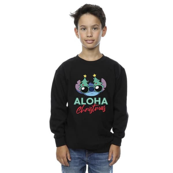 Disney Boys Lilo And Stitch Christmas Tree Shades Sweatshirt