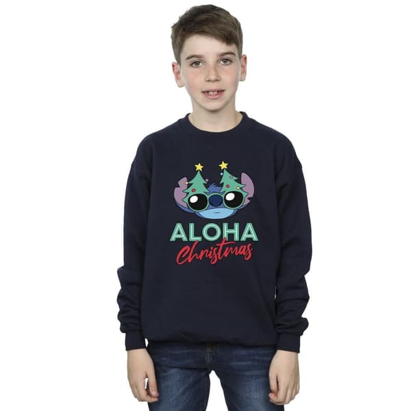 Disney Pojkar Lilo And Stitch Christmas Tree Shades Sweatshirt