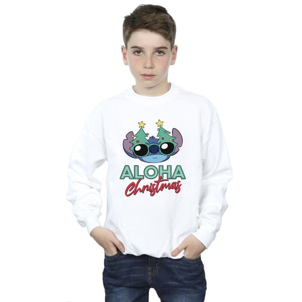 Disney Pojkar Lilo And Stitch Christmas Tree Shades Sweatshirt