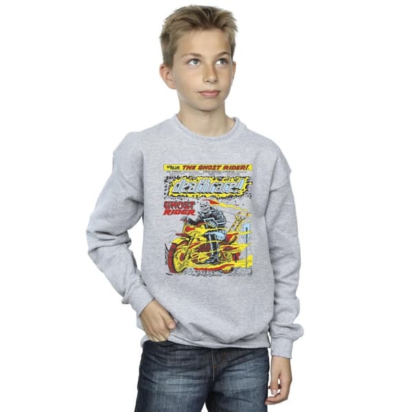 Marvel Boys Ghost Rider Chest Deathrace Sweatshirt