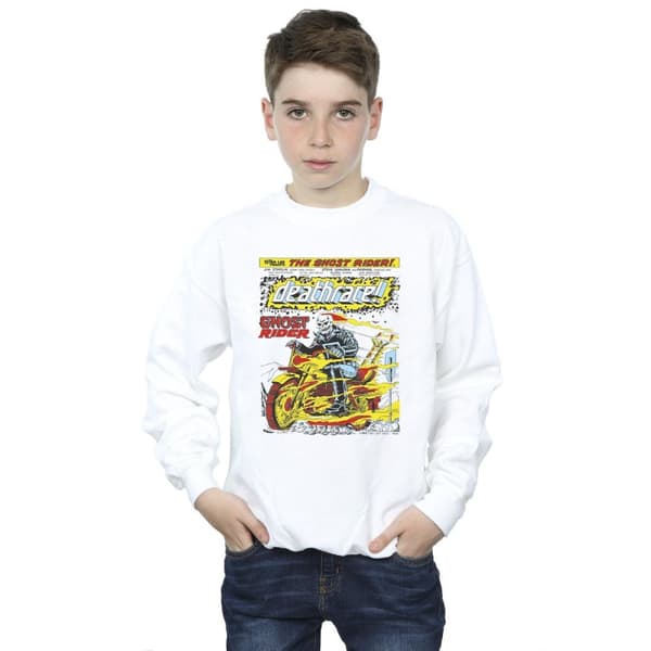 Marvel Boys Ghost Rider Chest Deathrace Sweatshirt