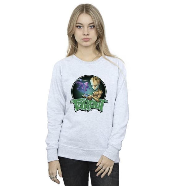 Marvel Dam/Tjej Guardians Of The Galaxy Groot Gaming Ring Sweatshirt