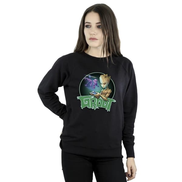 Marvel Dam/Tjej Guardians Of The Galaxy Groot Gaming Ring Sweatshirt