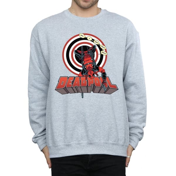 Marvel Mens Deadpool Upside Down Sweatshirt