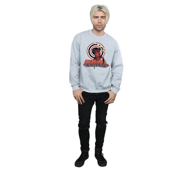 Marvel Mens Deadpool Upside Down Sweatshirt
