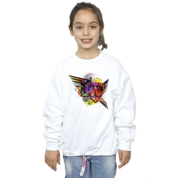 Marvel Girls Guardians Of The Galaxy Abstract Shield Chest Sweatshirt