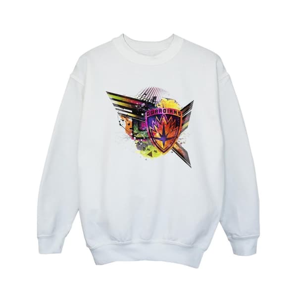 Marvel Girls Guardians Of The Galaxy Abstract Shield Chest Sweatshirt