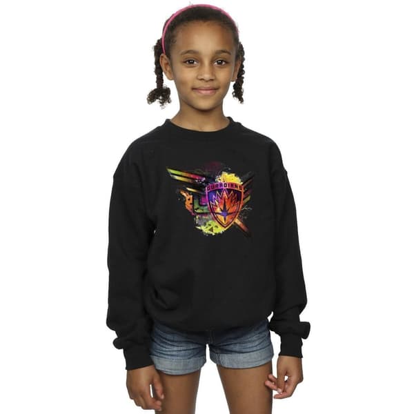 Marvel Girls Guardians Of The Galaxy Abstract Shield Chest Sweatshirt
