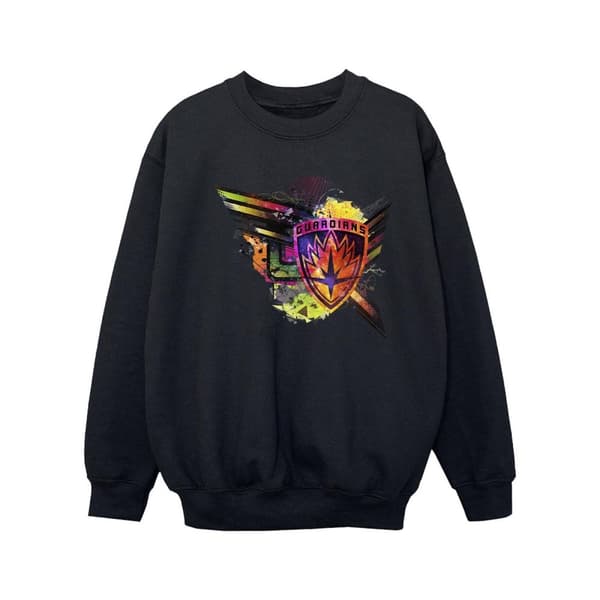 Marvel Girls Guardians Of The Galaxy Abstract Shield Chest Sweatshirt