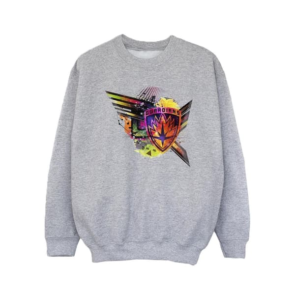 Marvel Girls Guardians Of The Galaxy Abstract Shield Chest Sweatshirt