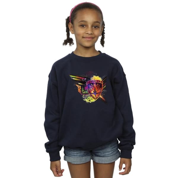 Marvel Girls Guardians Of The Galaxy Abstract Shield Chest Sweatshirt